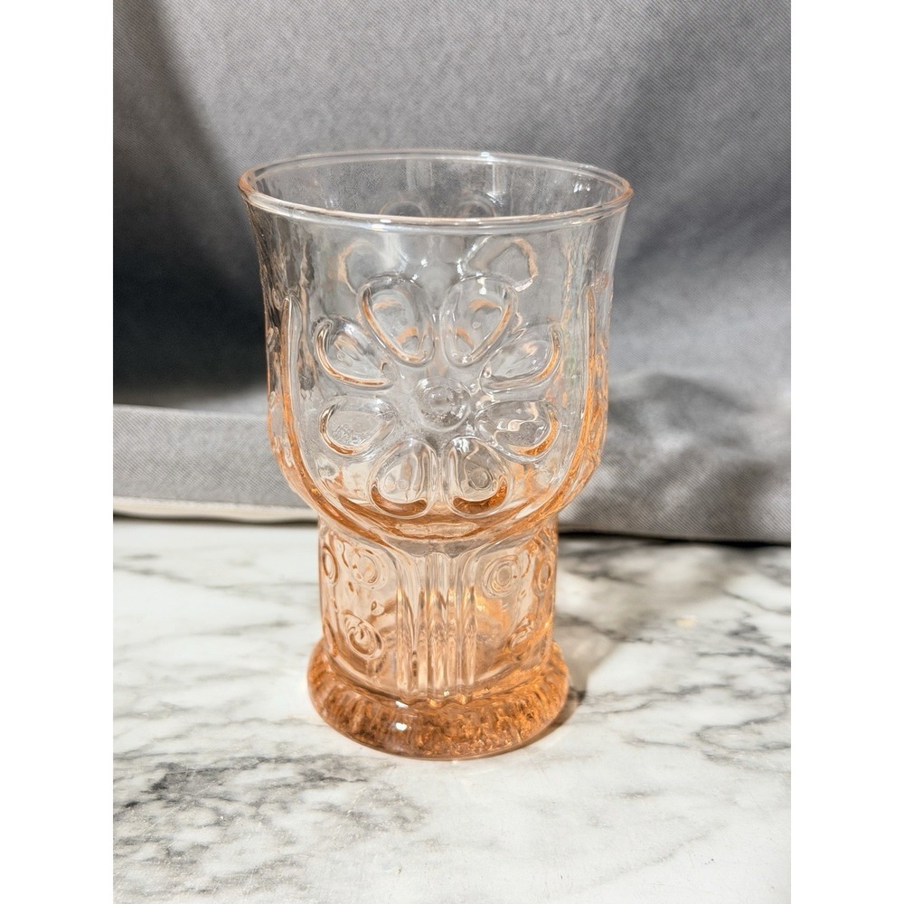 Libbey Blush Pink Country Garden Daisy Juice Glass 4" (3267)